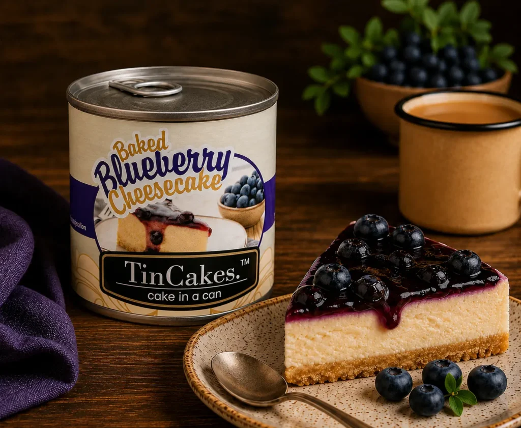 Baked Blueberry Cheesecake TinCake