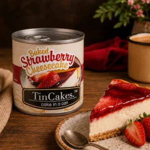 Baked Strawberry Cheesecake TinCake