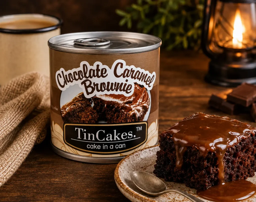 Chocolate Caramel Brownie TinCake